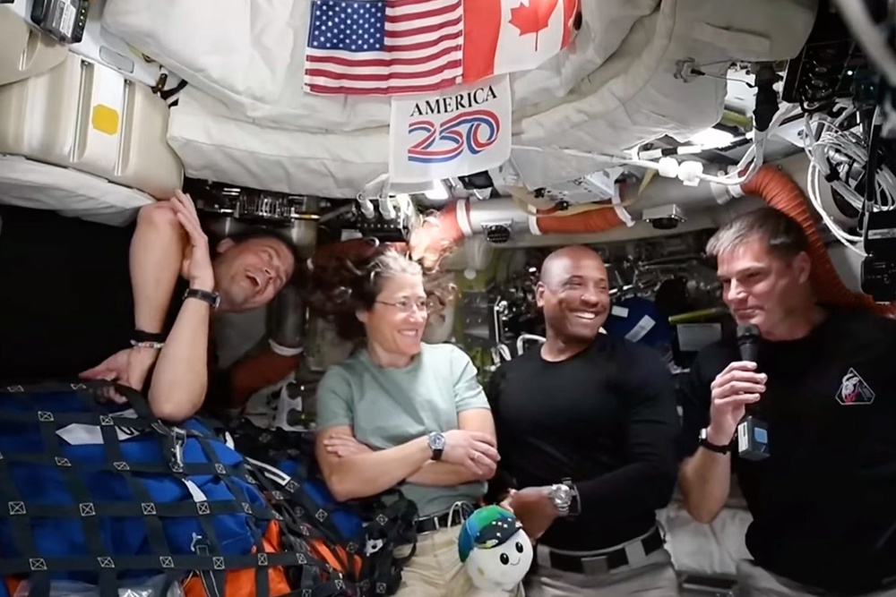The four crew members travelled further into space than anyone before (Nasa via AP) (AP)
