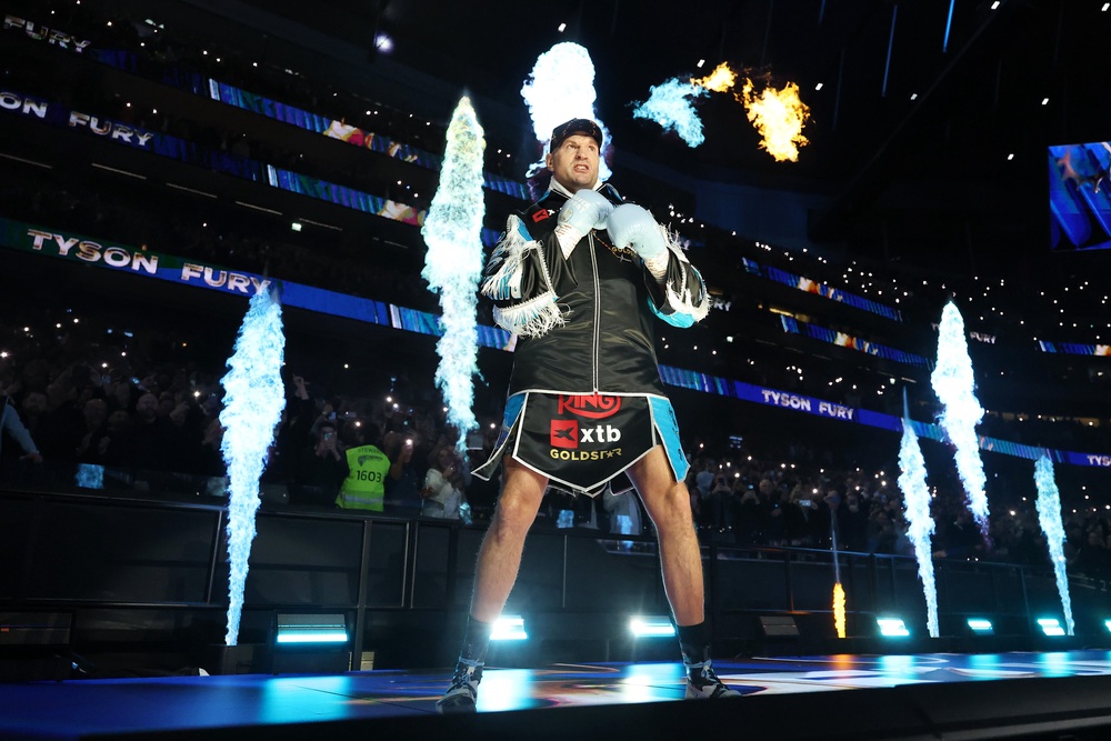Tyson Fury makes his entrance for his fight with Arslanbek Makhmudov (Getty Images for Netflix)