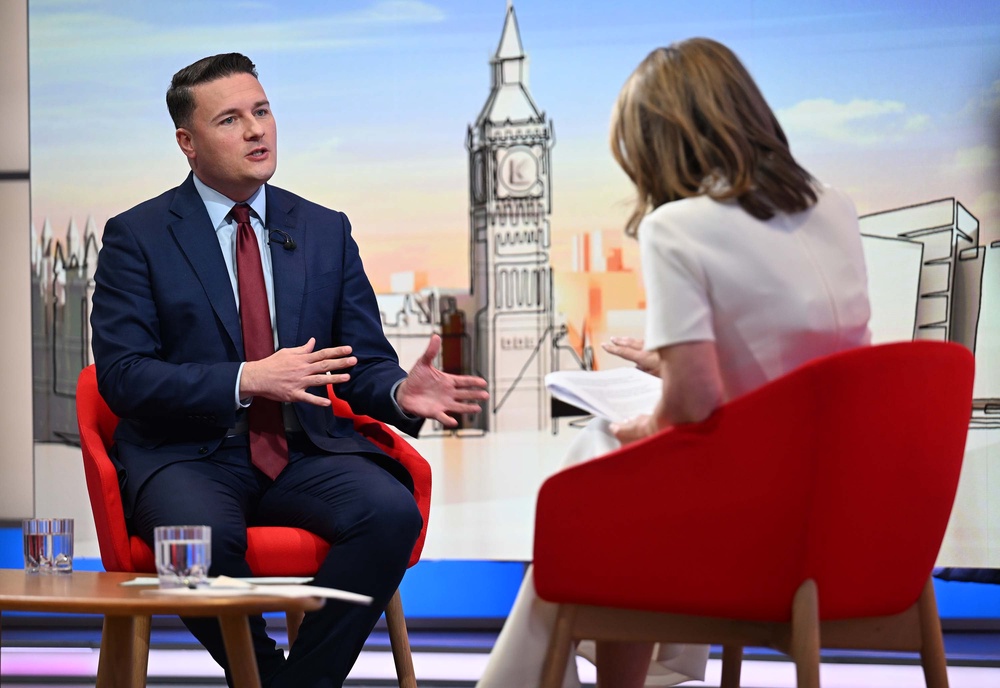 Wes Streeting said ministers have learned to draw a distinction between what Donald Trump ‘says and what he does’ (Jeff Overs/BBC) (PA Media)