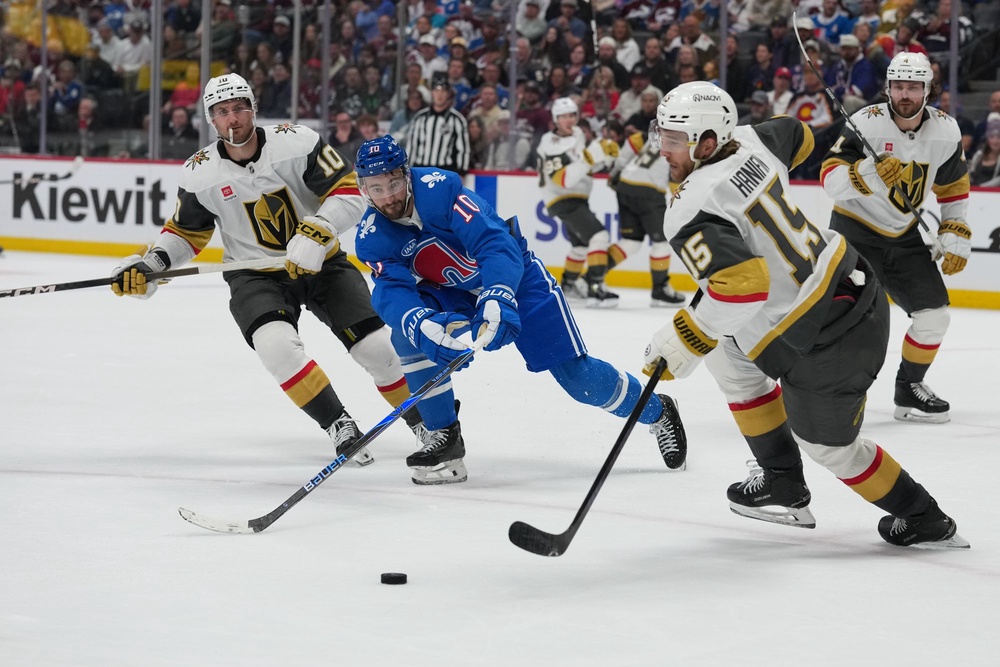 The incident took place during Saturday’s game between the Avalanche and the Las Vegas Golden Knights, which Colorado lost 3-2 (AP)