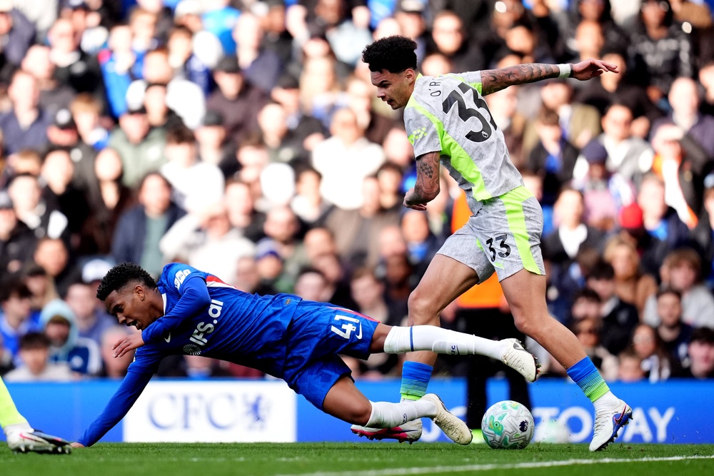 Nico O’Reilly, right, opened the scoring for Manchester City (John Walton/PA) (PA Wire)