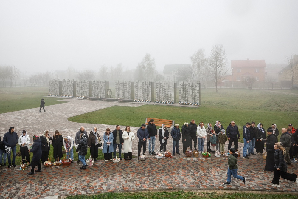 Christians observe Orthodox Easter under the shadow of war in Bucha, in the Kyiv Oblast (REUTERS)