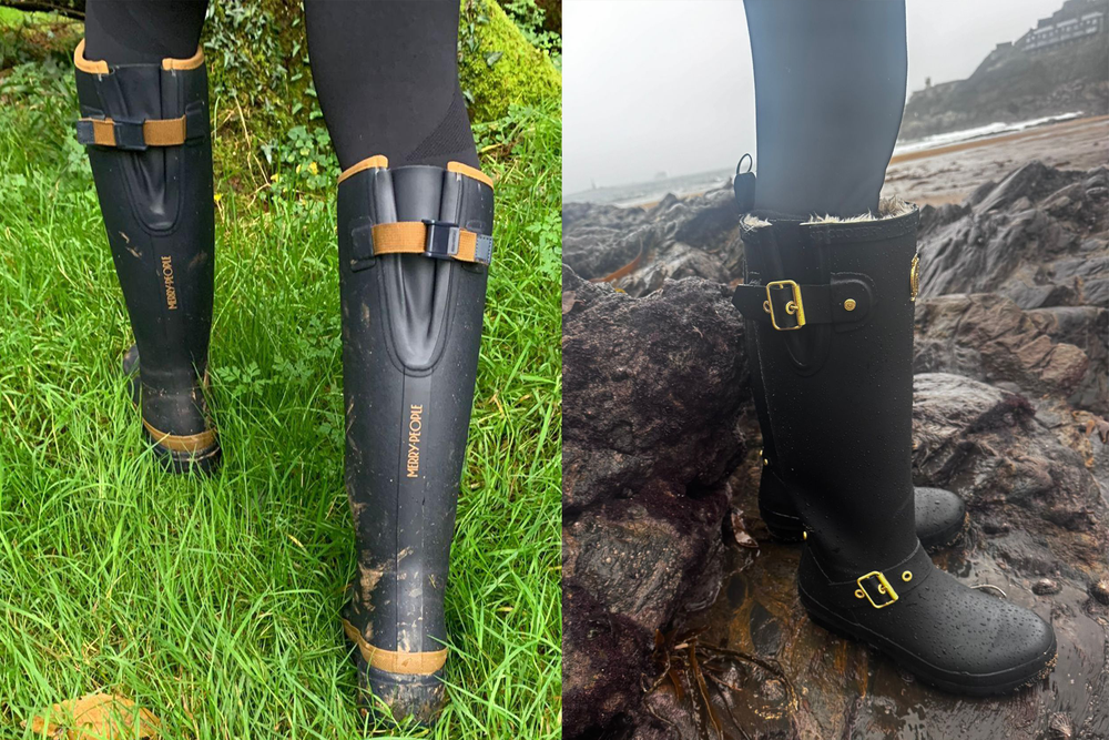 I tackled rainy and windy walks, as well as covering a mix of terrain in the wellies (Clare O'Reilly/The Independent)