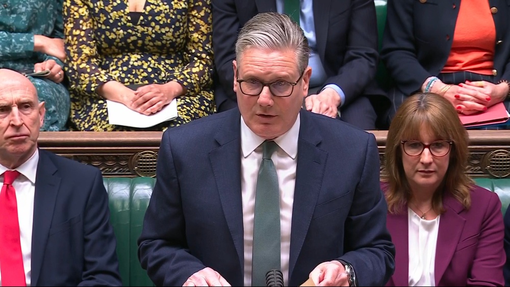 Sir Keir Starmer makes a statement on the Middle East (PA)