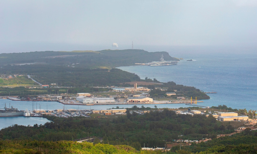 The US territory of Guam, home to American military installations and roughly 170,000 residents, is under a tropical storm warning (AFP via Getty Images)