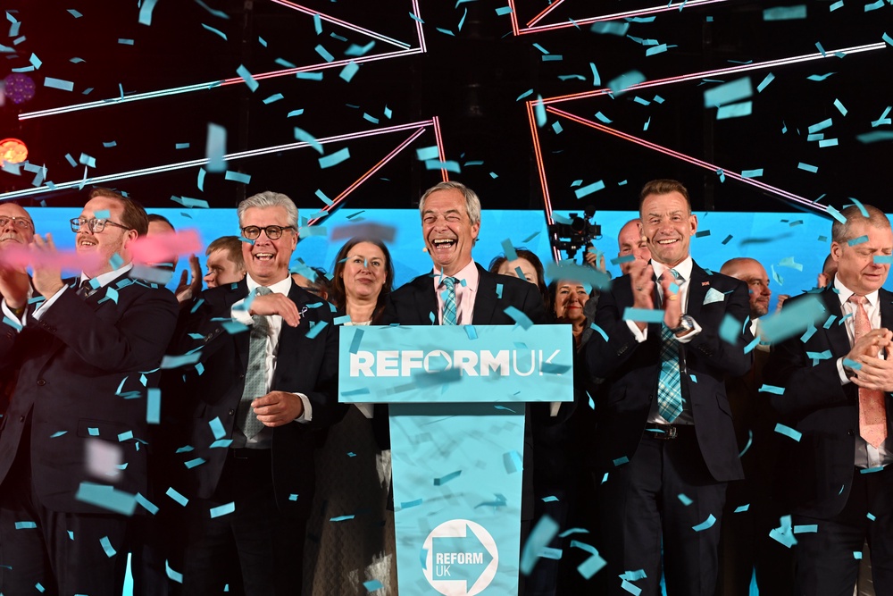Reform UK held a rally in Aberdeen on Monday (Michal Wachucik/PA) (PA Wire)