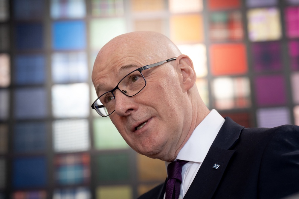 SNP leader and First Minister John Swinney described Mr Farage as a ‘right-wing extremist’ whose views ‘have no place in Scotland’ (Jane Barlow/PA) (PA Wire)