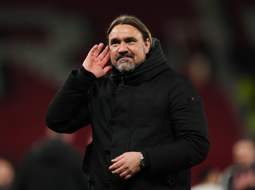 Leeds manager Daniel Farke revelled in his side’s victory (Martin Rickett/PA) (PA Wire)