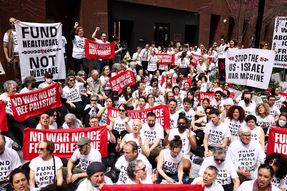 Protesters take part in a sit-in on Third Avenue in New York City (AFP/Getty)