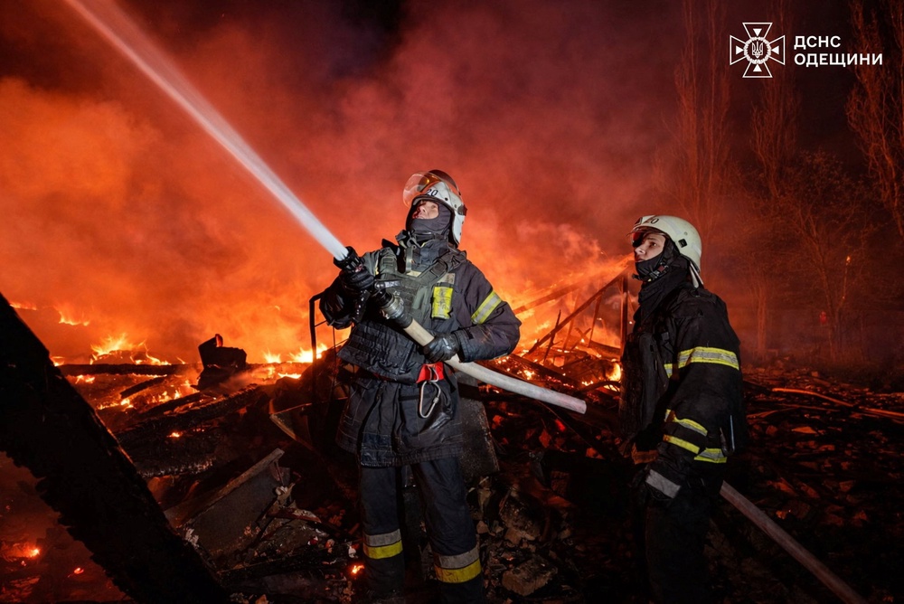 A 51-year-old man was hospitalised after the attack (Emergency Service of Ukraine)