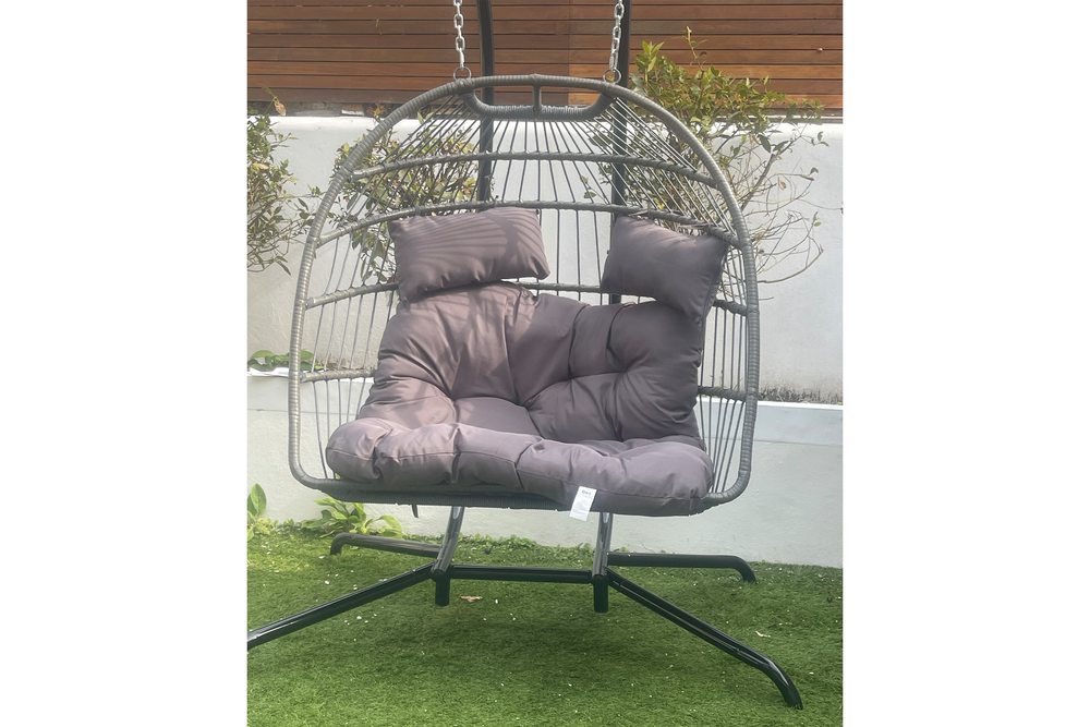 This chair offers sturdy seating for a hanging chair (Jennifer Barton/The Independent)