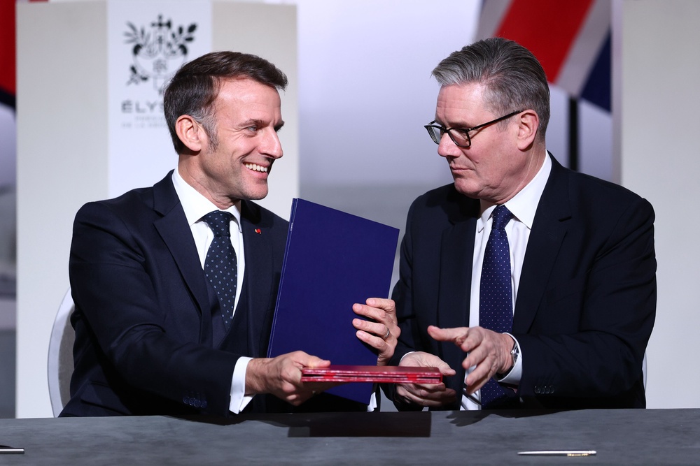 French President Emmanuel Macron (left) and Prime Minister Sir Keir Starmer will co-host a summit on Friday (PA Wire)