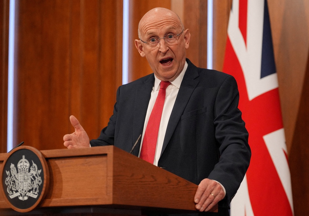 Defence secretary John Healey issued a warning to Vladimir Putin last week (Reuters)