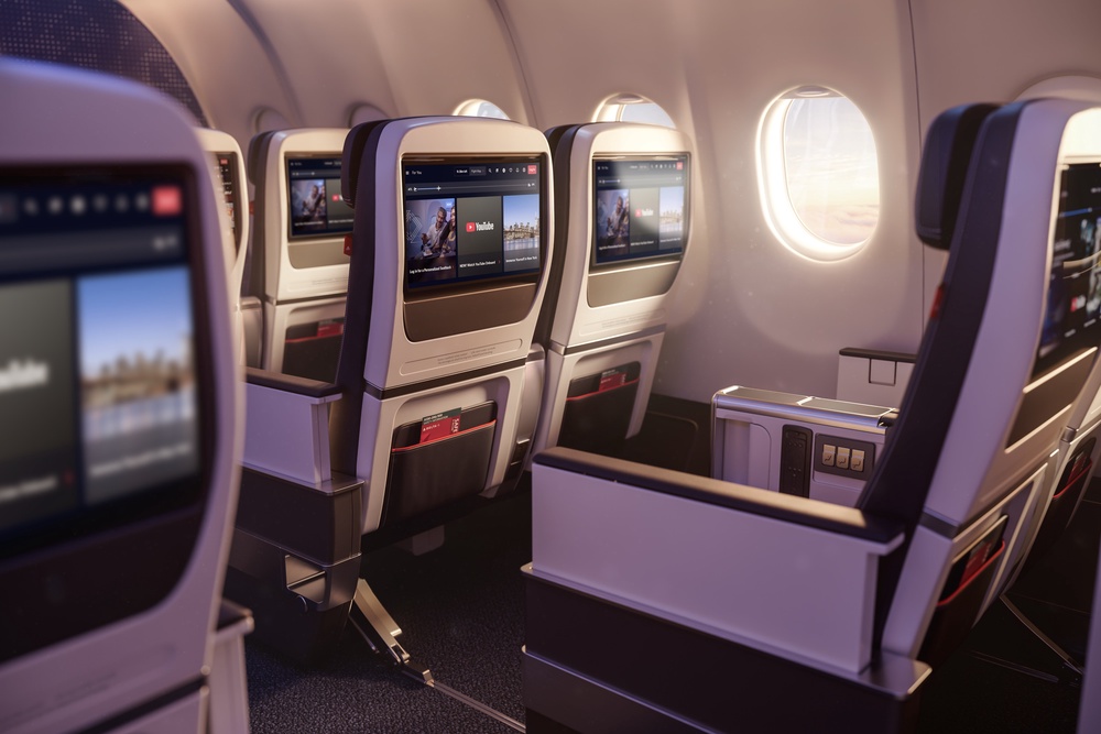 The new Delta Premium Select seats feature 16-inch screens (up from 13.3 inches) (Delta Air Lines)