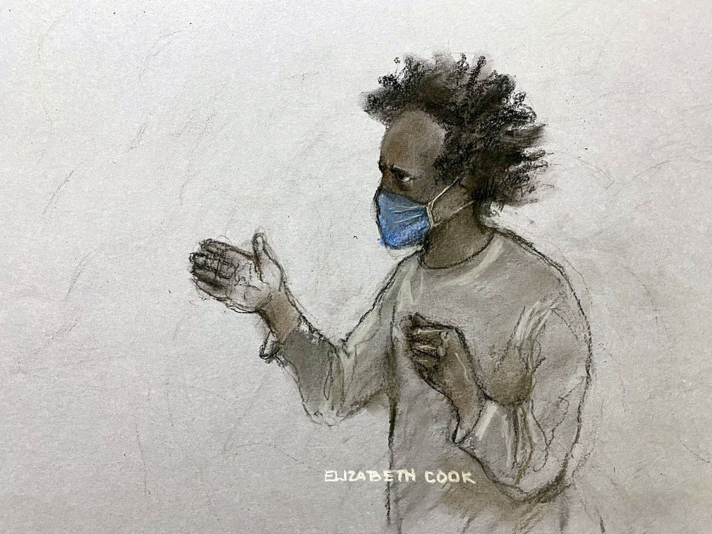 Court artist sketch of Axel Rudakubana (Elizabeth Cook/PA) (PA Media)