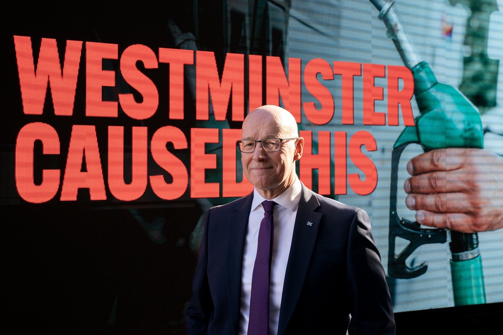 John Swinney again called for action from the UK Government to mitigate the ‘damaging impact’ the Gulf conflict is having on costs in the UK. (Jane Barlow/PA)