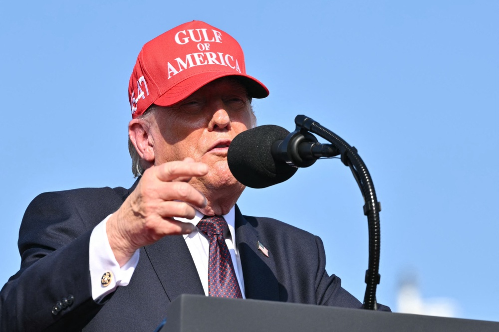 The Trump Store reportedly brought in a whopping $8.8 million in 2024 (AFP via Getty Images)