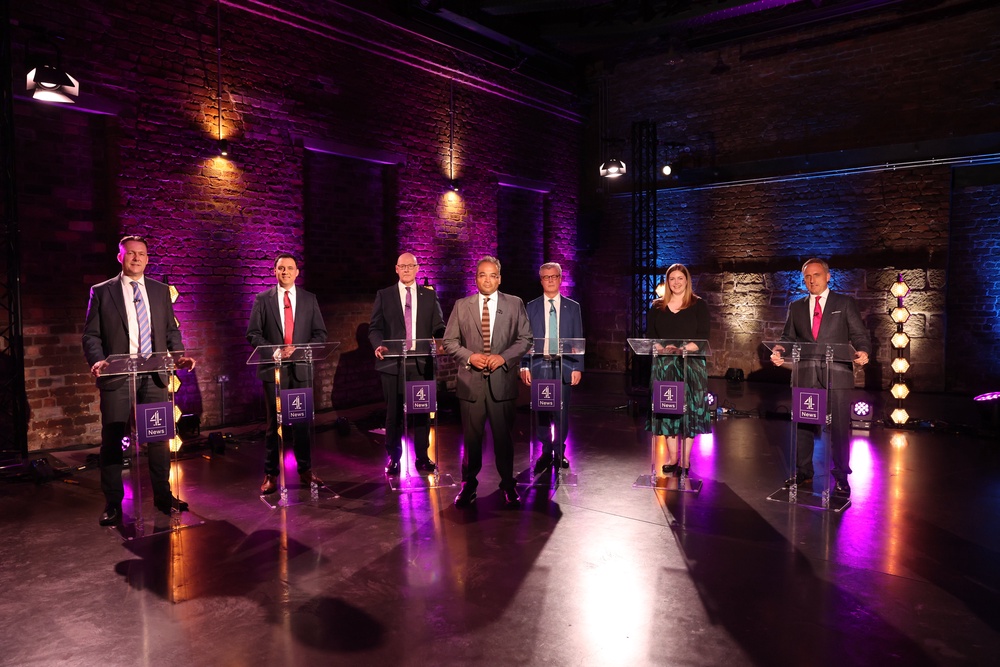 The clash over energy came as political leaders in Scotland took part in the second TV debate of the Holyrood election campaign. (Robert Perry/PA).