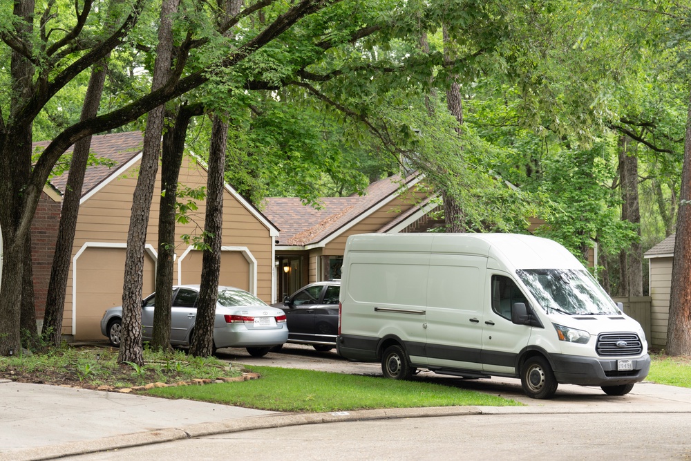 The home of Daniel Moreno-Gama is seen after the FBI raided his home in Spring, Texas, Monday, April 13, 2026 (Houston Chronicle)
