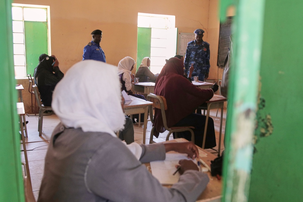 Students attend Sudanese secondary school certificate exams under the control of the Sudanese Armed Forces (SAF), in Khartoum, Sudan (AP)