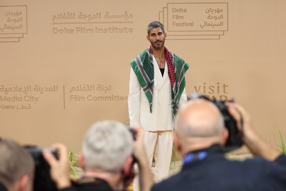 Ahmed Shihab‑Eldin  attend 'Palestine 36' red carpet during the Doha Film Festival 2025 on November 24, 2025 in Doha, Qatar. (Getty)