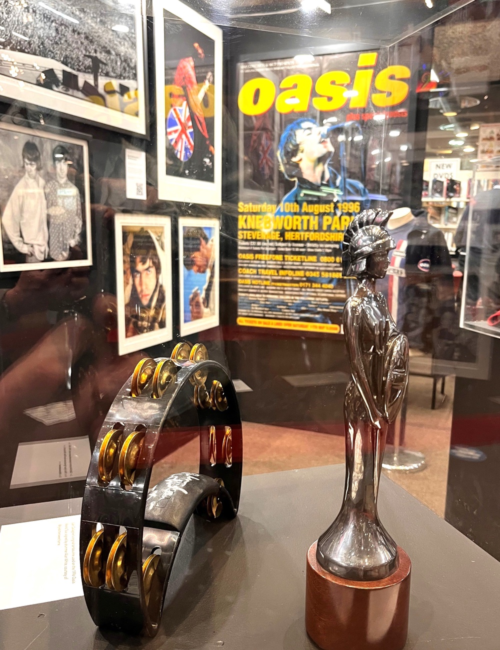 Liam Gallagher's tambourine and a Brit Award (PA)