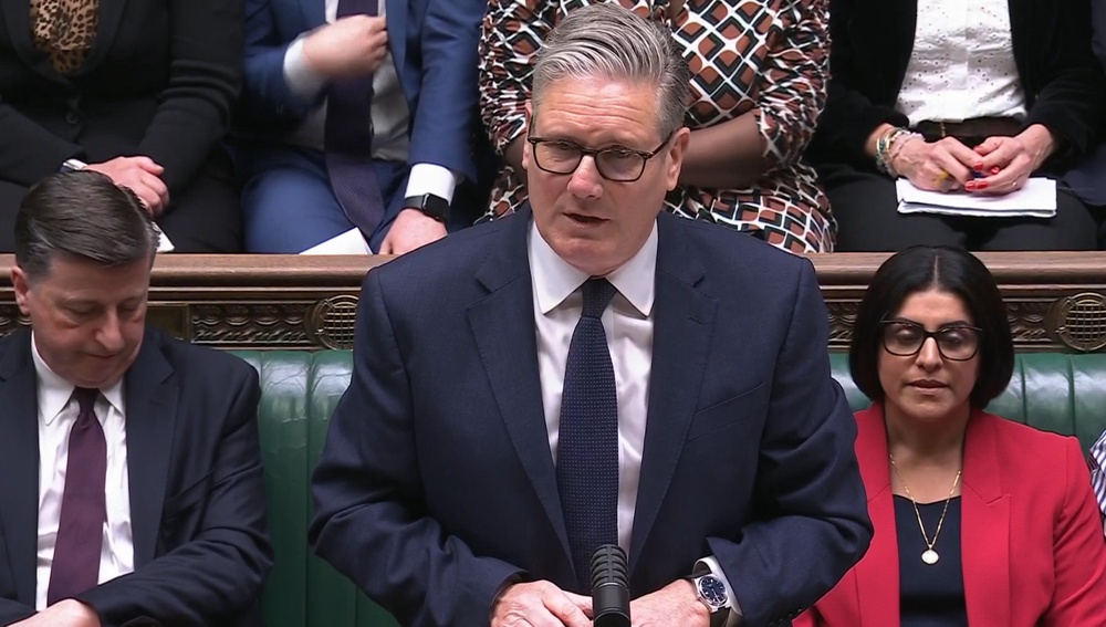 Sir Keir Starmer speaking during Prime Minister’s Questions in the House of Commons (House of Commons/UK Parliament/PA) (PA Wire)