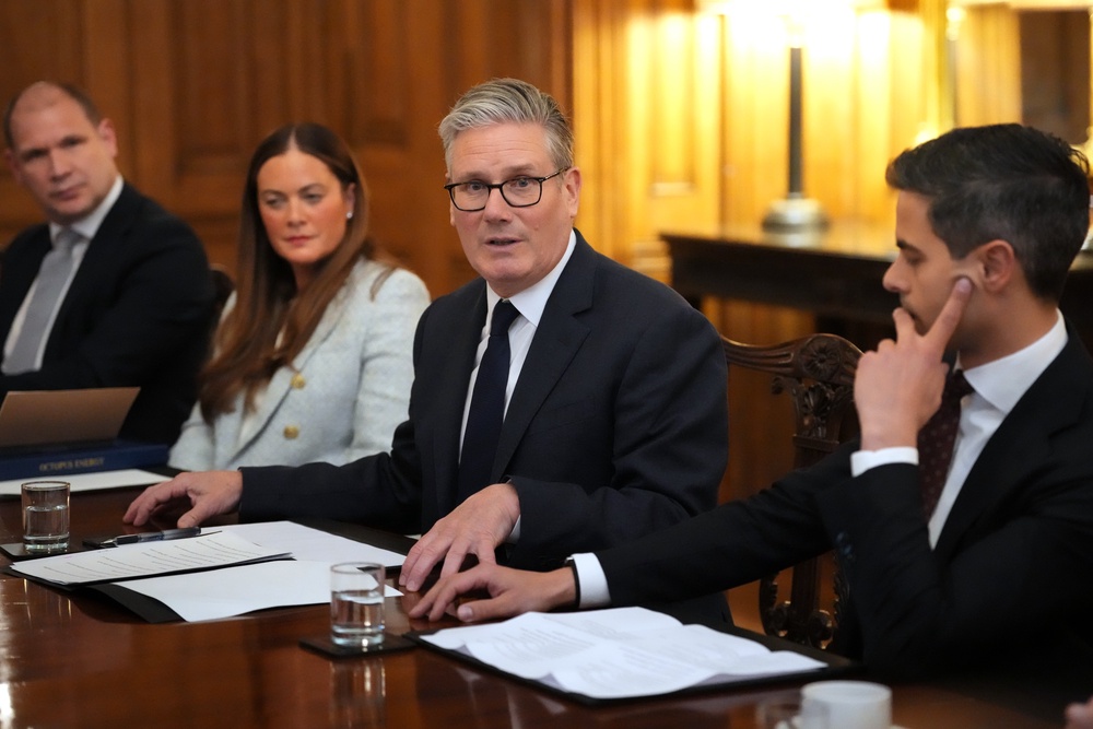Prime Minister Sir Keir Starmer, centre, is seeking to co-ordinate international efforts to ensure the strait can remain open after hostilities end (Kirsty Wigglesworth/PA) (PA Wire)