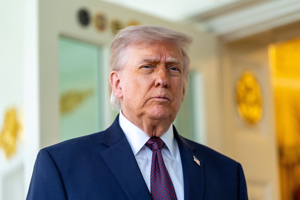 President Donald Trump outside the Oval Office of the White House in Washington (Alex Brandon/AP) (AP)