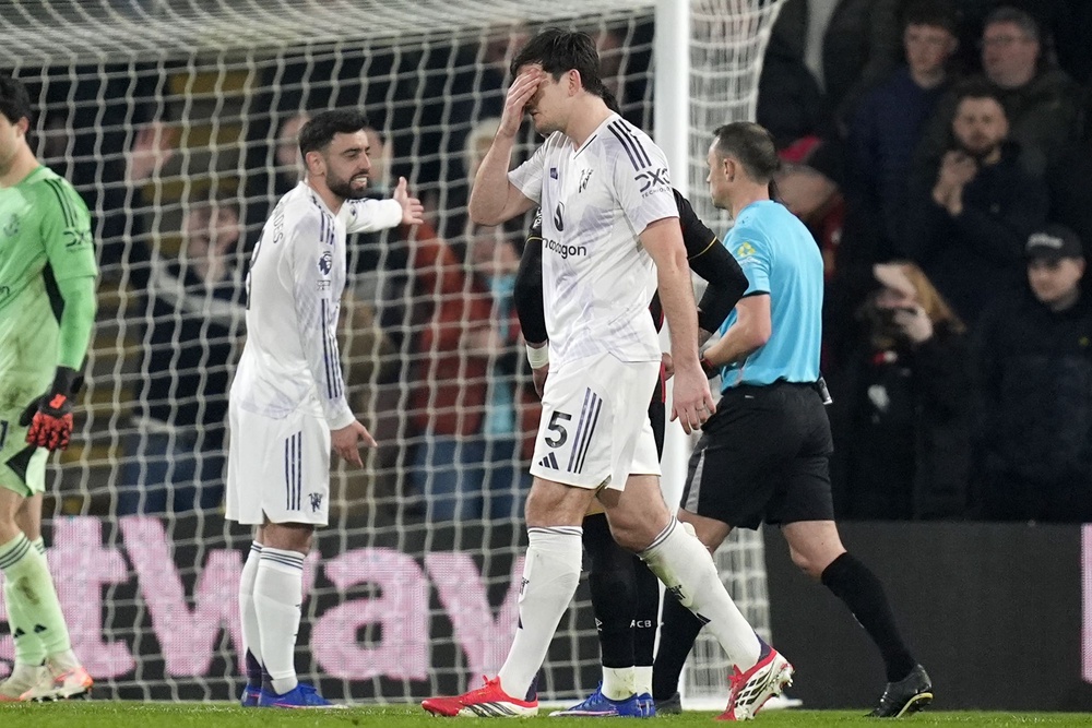 Manchester United defender Harry Maguire was sent off at Bournemouth last month (Andrew Matthews/PA) (PA Wire)