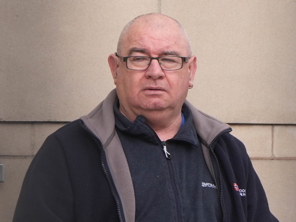 Paul McIntyre arriving at Belfast Crown Court, where he and two other men are on trial, accused of the murder of Belfast journalist Lyra McKee who died after being struck by a bullet during rioting in the Creggan area of Derry on April 18 2019. (PA) (PA Wire)