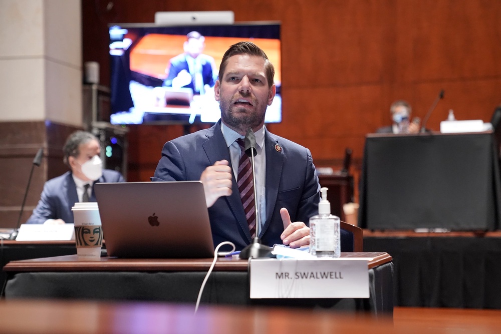 Eric Swalwell resigned from the U.S. House in April after a woman alleged that he had sexually assaulted her twice, saying she was too intoxicated to consent to sex in both cases (Getty Images)