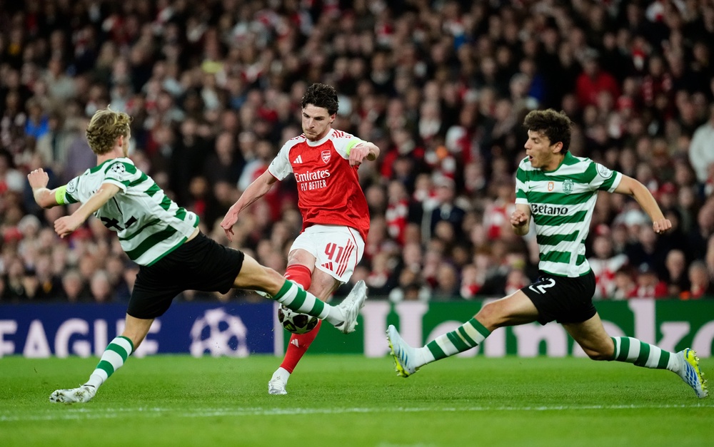 Declan Rice returned from injury to help Arsenal reach the Champions League semi-finals (PA)