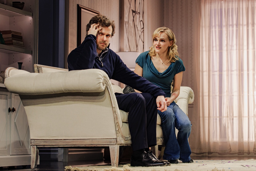 Alden Ehrenreich and Madeline Brewer in Gina Gionfriddo's dark comedy 'Becky Shaw' (Marc J. Franklin)