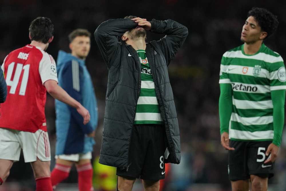 Sporting held Arsenal to a goalless draw on the night but could not fight back (AP)