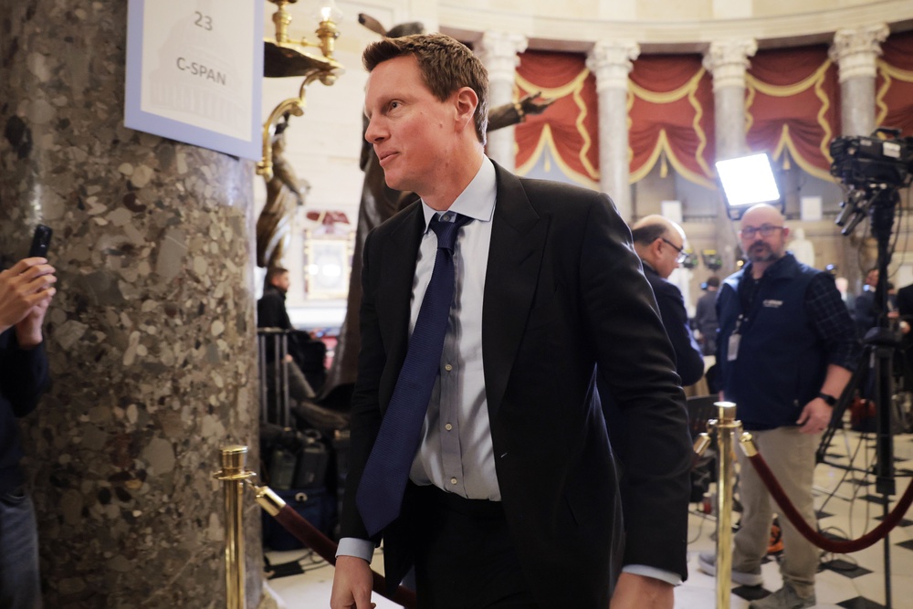 David Ellison, pictured here at the 2026 State of the Union address, is a member of the father-and-soon duo remaking U.S. media to be more MAGA-friendly (Getty)