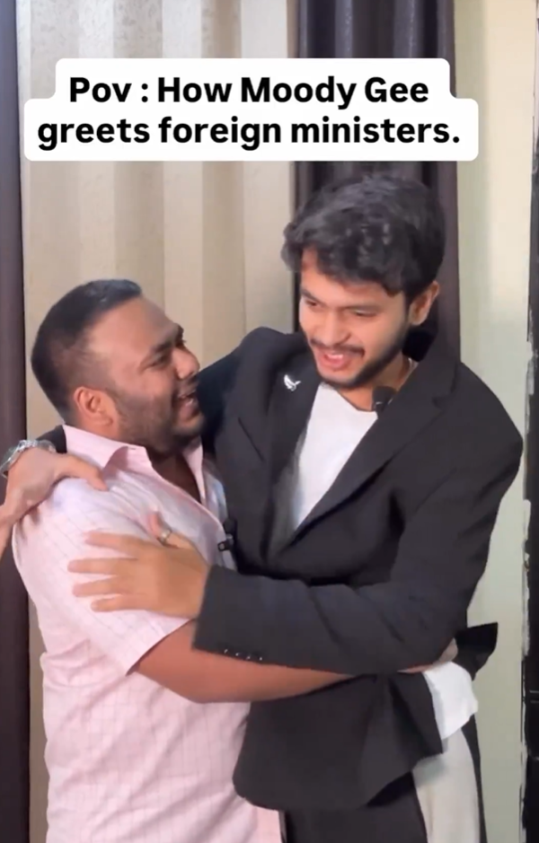Comedian Pulkit Mani posted reel captioned 'POV: How Moody Gee Greets Foreign Ministers' that racked up more than 16 million views before it was suddenly pulled down at the direction of the government of India (Dhruv Rathee/X)