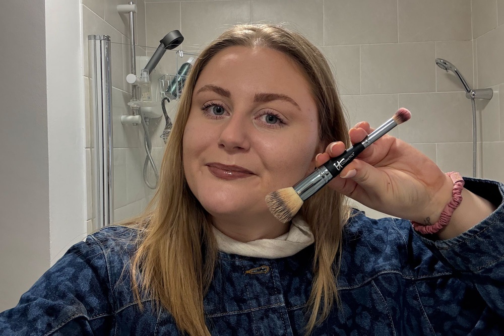 The brush has a small and large end for multitasking (Lucy Smith/The Independent)