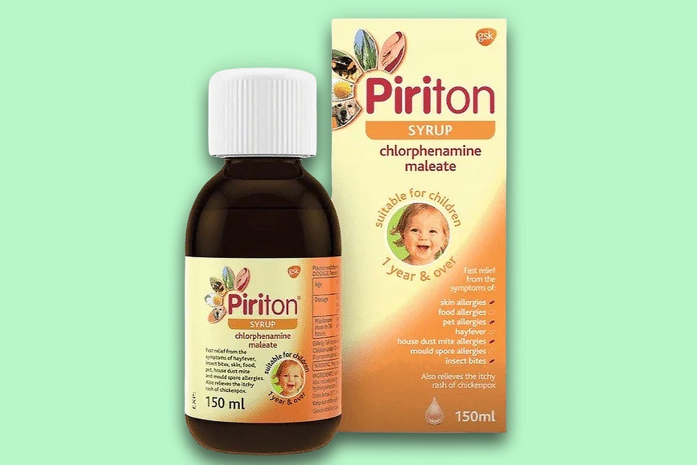 The antihistamine chlorpheniramine - trade name usually Piriton - was found in the baby’s blood at death (The Family Chemist)