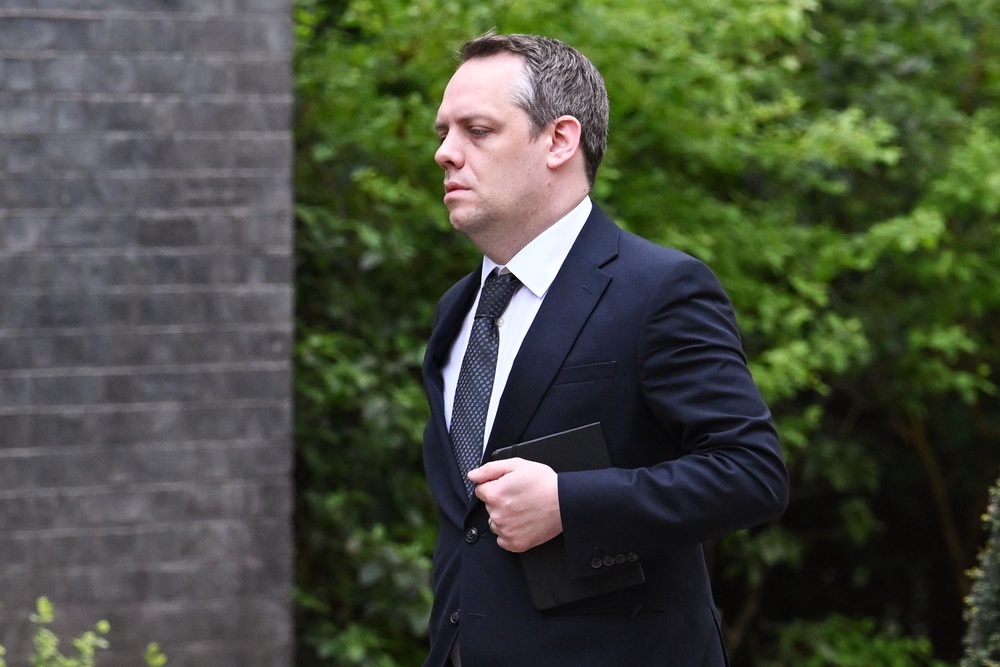 Alistair Law, TikTok’s director of public policy and government affairs for Northern Europe, arrives at Downing Street (Leon Neal/PA) (PA Wire)