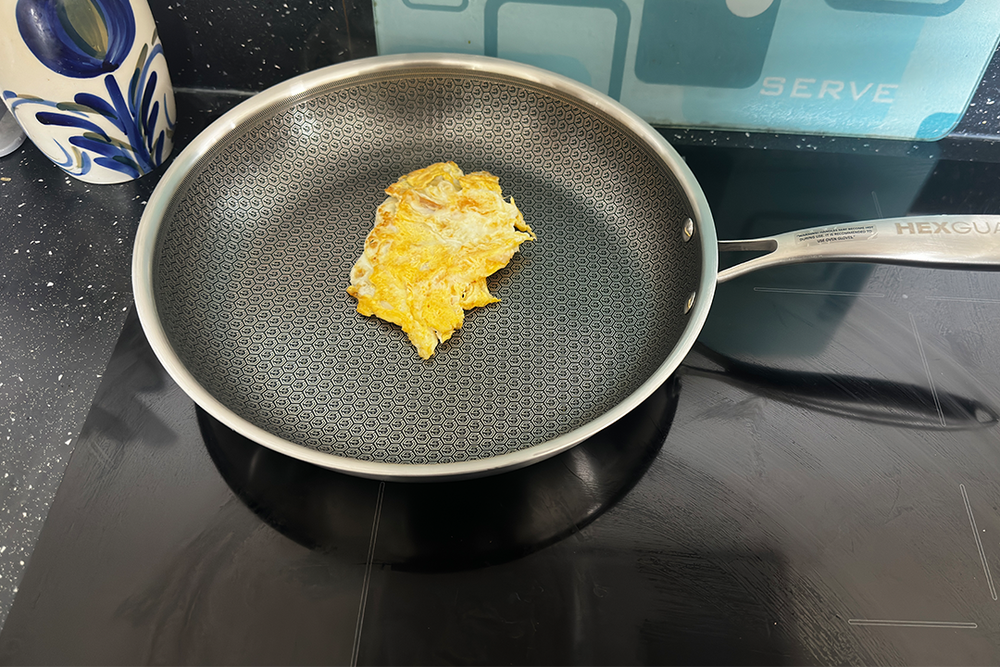 Our best buy is the ProChef hexguard non-stick frying pan (Rachael Penn/The Independent)