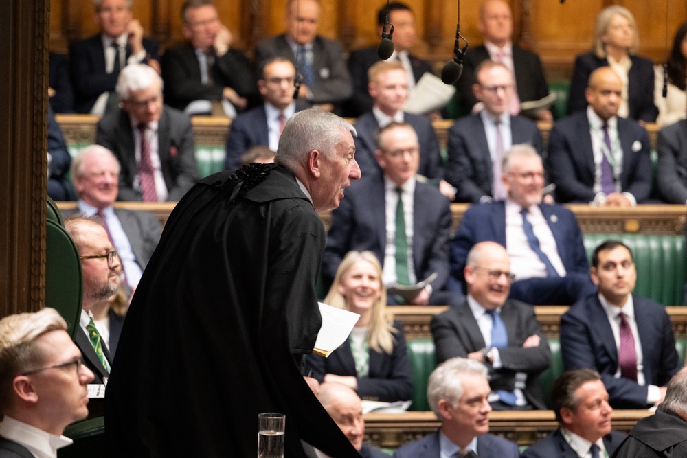 Sir Lindsay Hoyle in the Speaker’s chair last month (House of Commons/PA)