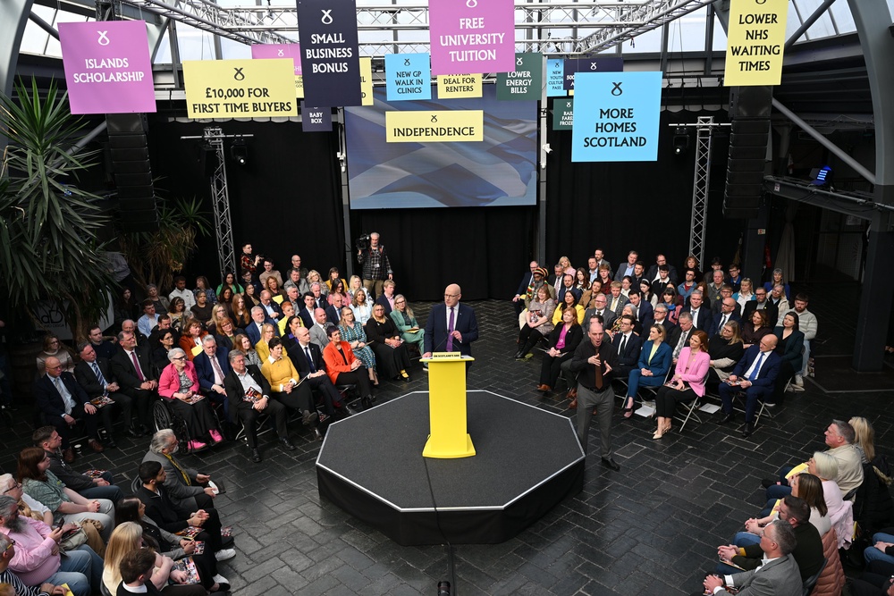 The SNP manifesto includes plans for food price caps, lower bus fares and frozen tax rates (Euan Cherry/PA) (PA Wire)