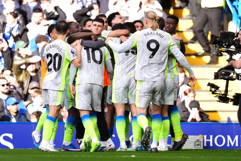 Manchester City are six points behind Arsenal in the Premier League title race (John Walton/PA) (PA Wire)
