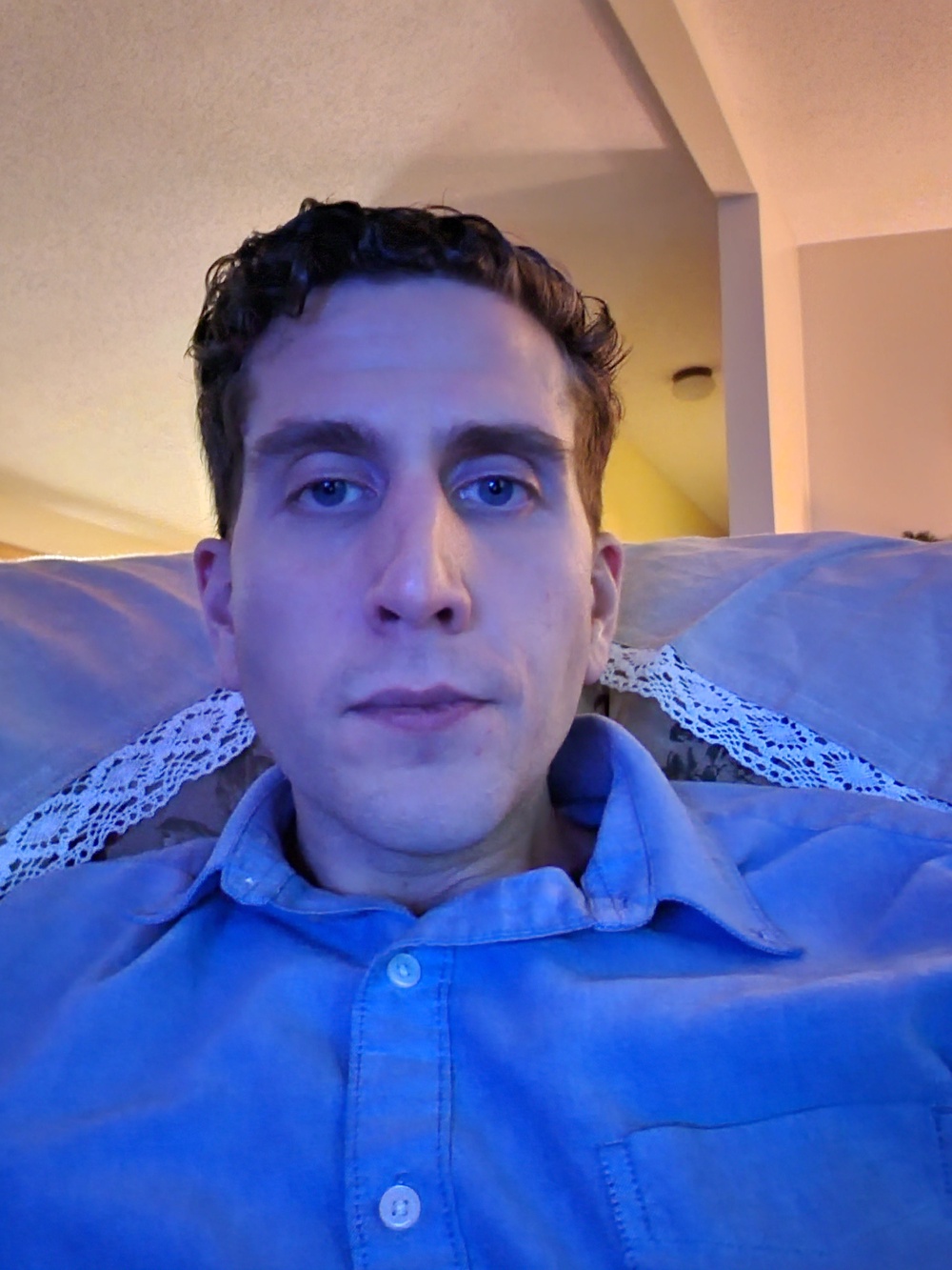 Some photos showed the emotionless Kohberger just staring at the camera (Supplied)