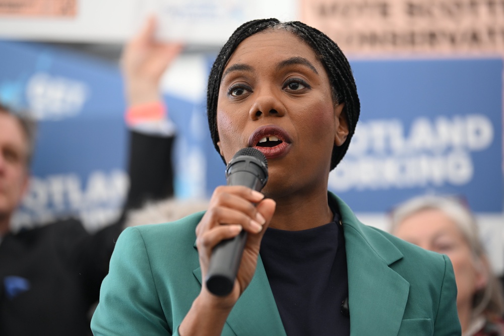 Conservative Party leader Kemi Badenoch travelled to Scotland to campaign ahead of the May 7 Holyrood election. (Euan Cherry/PA)