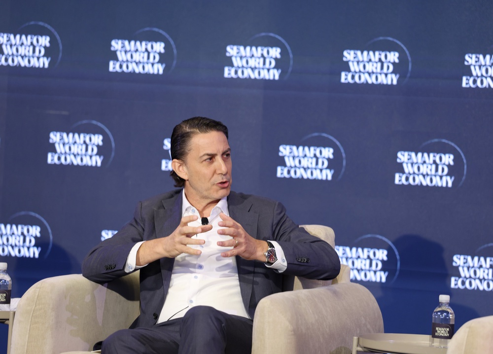 Amos Hochstein (Managing Partner - TWG Global) speaks on stage (Getty)