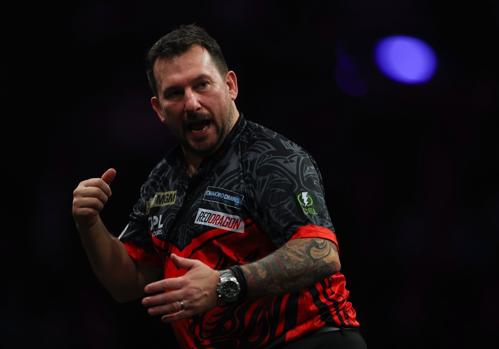 Jonny Clayton beat Luke Littler in Rotterdam to back up his victory from Brighton (Getty)