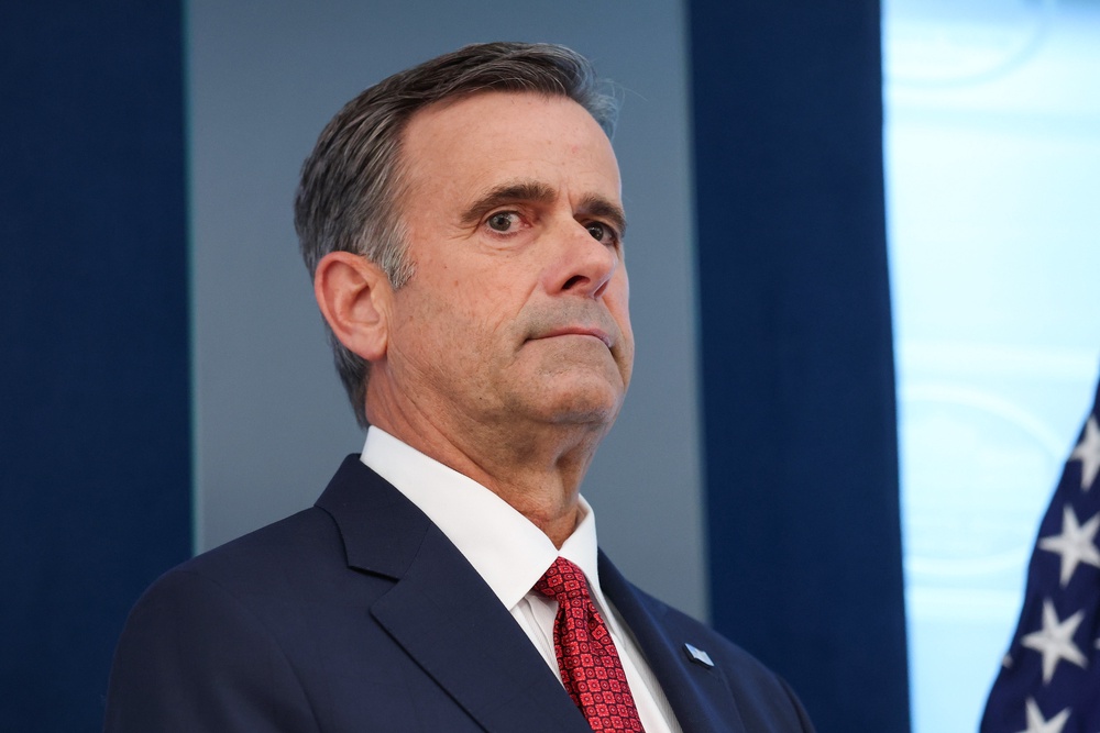 CIA Director John L. Ratcliffe attends a news conference in James S. Brady Press Briefing Room of the White House on April 06, 2026 in Washington, DC (Getty)