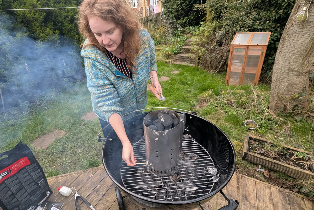 This takes up less patio space but can still cook enough for handfuls of people (Samantha Priestley/The Independent)